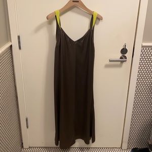 rag & bone Colette Slip Dress, grey moss, size med